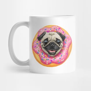 Pug in a donut Mug